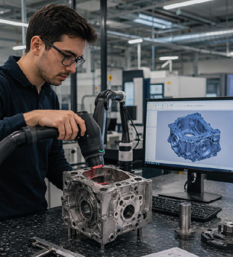 Ingeniería inversa y modelado 3D industrial